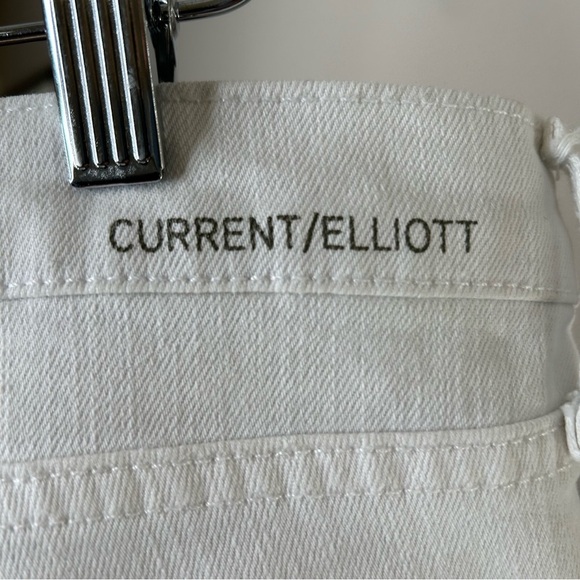 Current Elliott The Stiletto Cropped Skinny Jeans Sugar White Size 30 - Picture 9 of 10